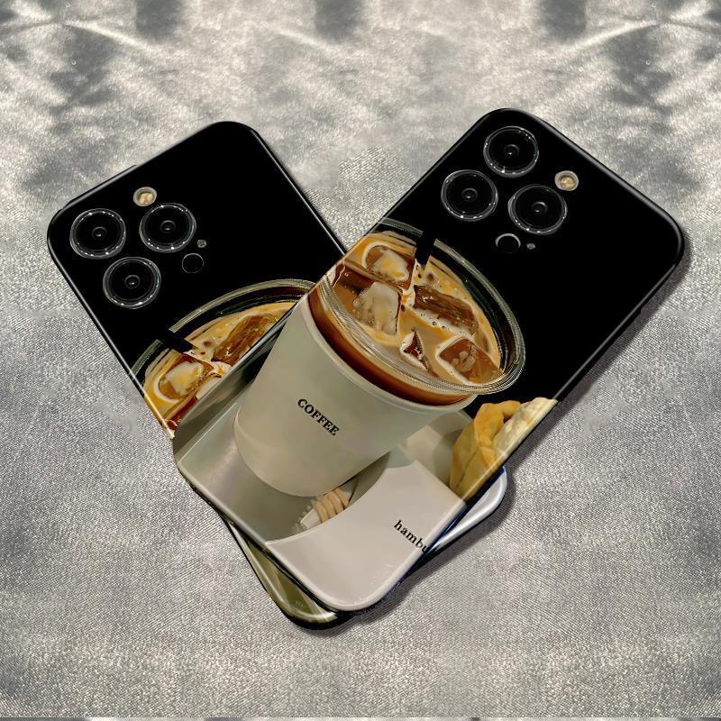 Ốp Điện Thoại Chống Sốc Cao Cấp Màu Cà Phê Cho iphone 12 / 11 max 7 / 8 plus13 15promax