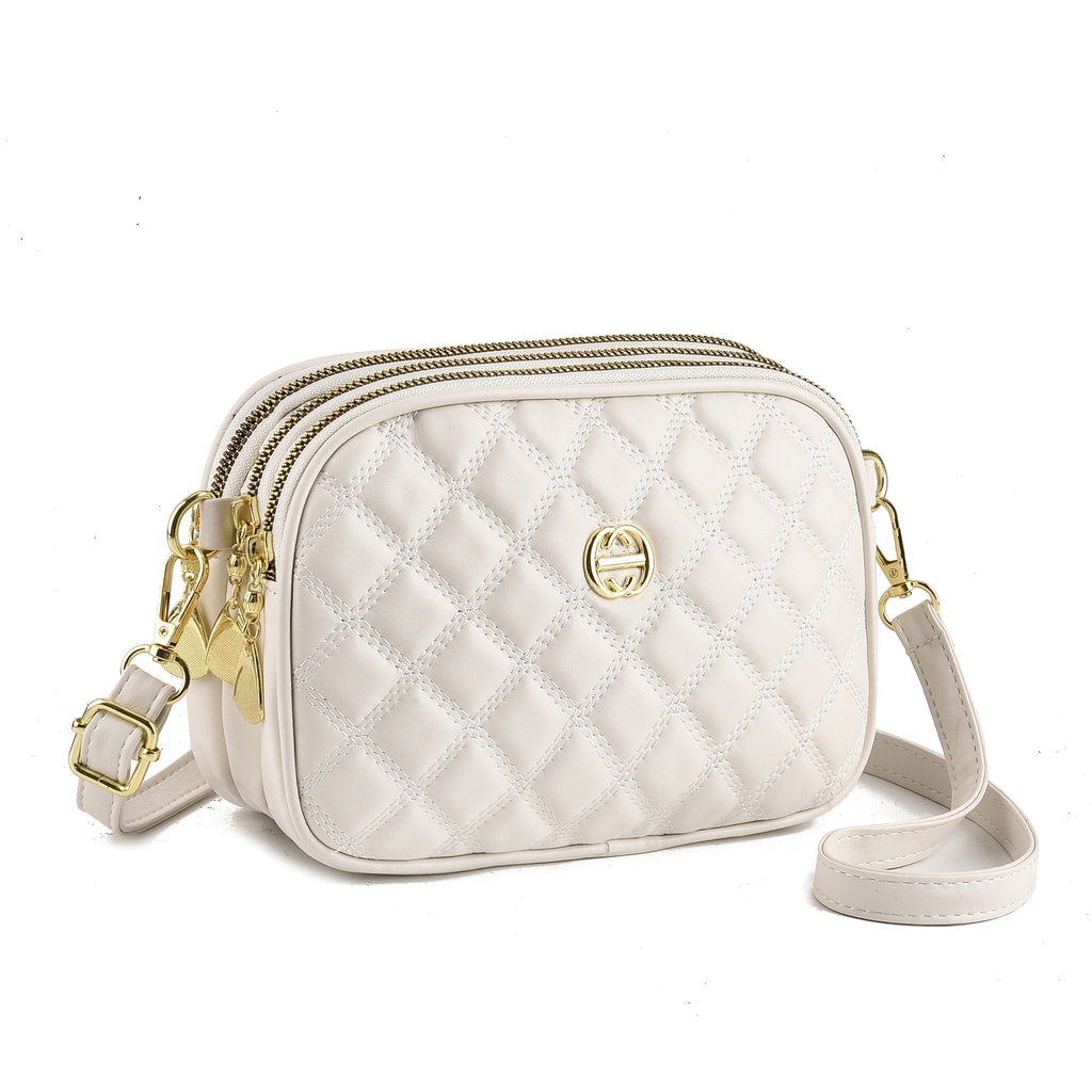 Ielgy Túi Đeo Chéo Đựng Máy Ảnh Đính Kim Cương Đen Sang Trọng