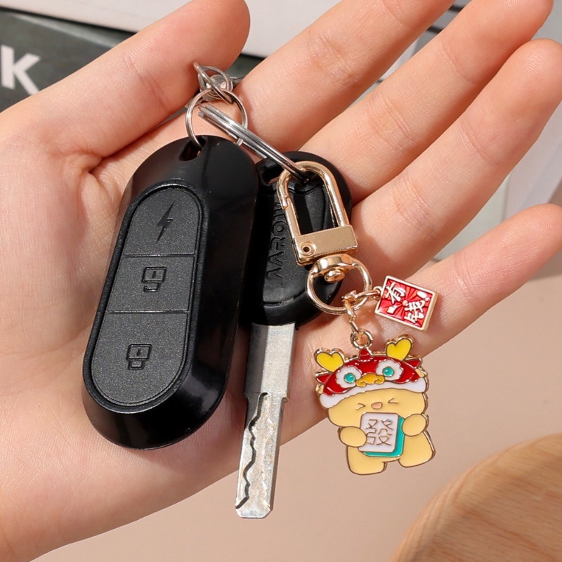 Móc Khóa Hình Rồng / Năm Mới May Mắn Bằng Hợp Kim Phong Cách retro