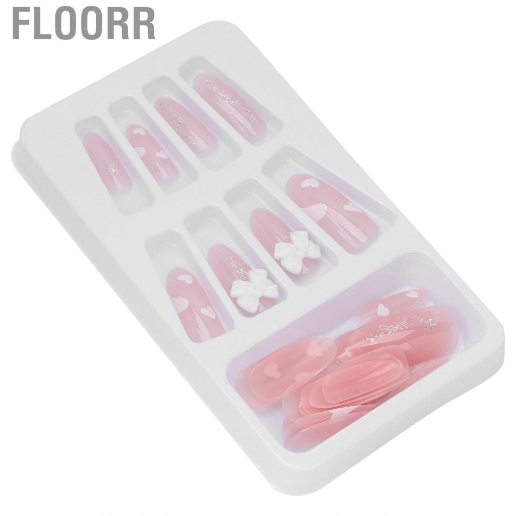 Floorr Full Cover False Nails  Fake Nail 24 Pcs for Wedding Masquerade Christmas Halloween Party