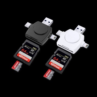 Đầu Đọc Thẻ Nhớ TF SD 4 Trong 1 Cho IPhone IPad Android