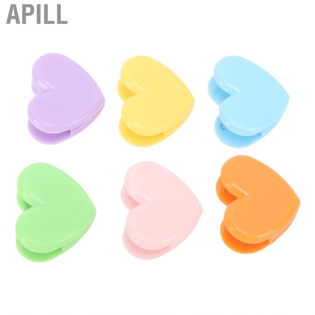 Apill 6PCS Photo  Colorful Heart Shape DIY Decor Stable Mini DCL