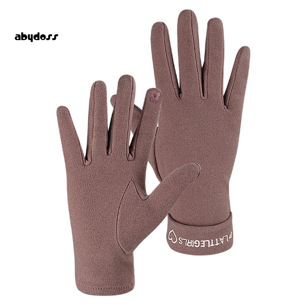 Aby Găng Tay Nhung Giữ Ấm Mùa Đông Có Thể Chạm Màn Hình Cảm Ứng Thời Tiết Cho Nữ