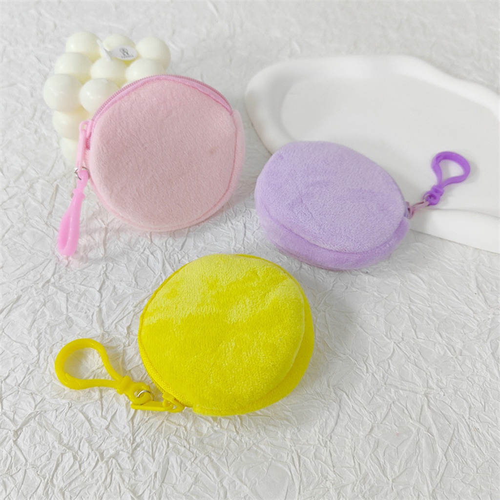 1 Ví Đựng Tiền Xu mini Đa Năng Bằng Vải Lông Màu Kẹo Dễ Thương