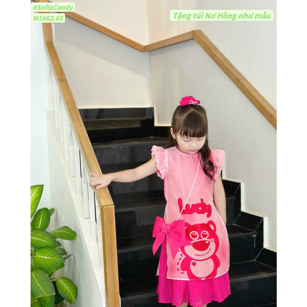 Áo dài gấu dâu hồng