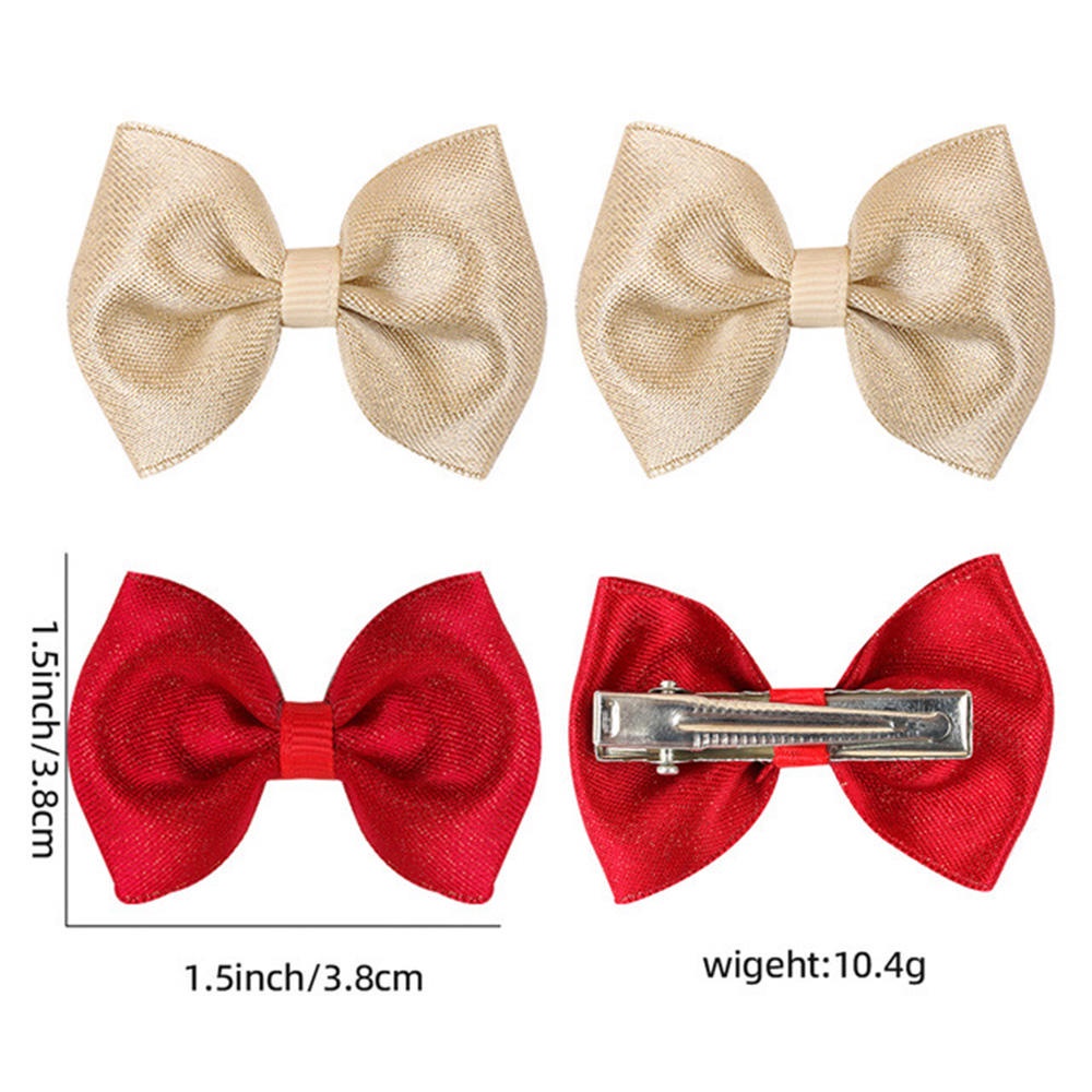 Kẹp Tóc Nơ Đính Đá Mừng Năm Mới Cho Bé Gái