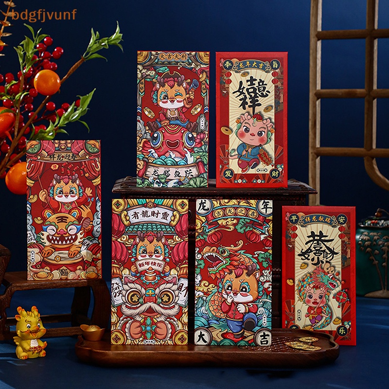 Set 6 bao Lì Xì Đỏ May Mắn Cho Năm Mới 2024