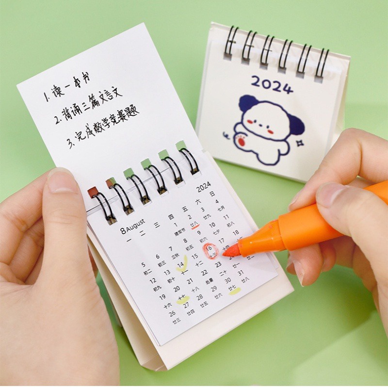 Lịch 2024 mini Để Bàn Trang Trí Dễ Thương