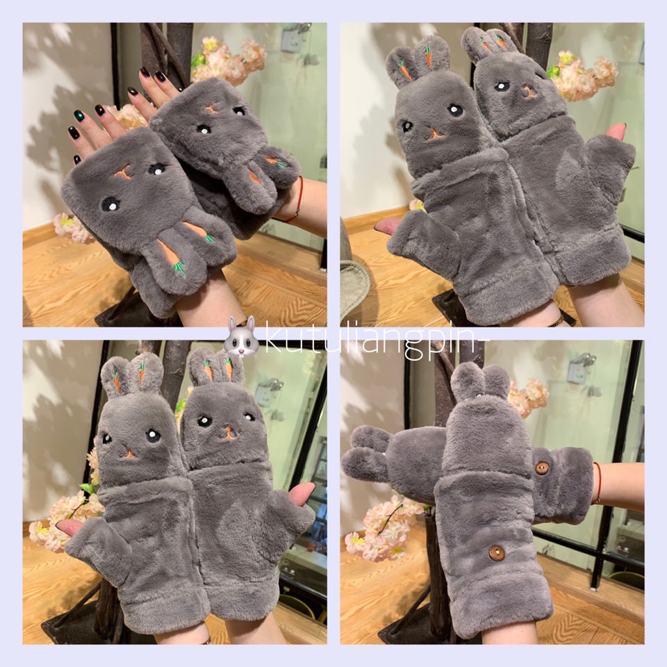 💖 💖Găng Tay Mùa Đông Bằng cotton Dày Dặn Dễ Thương Phong Cách Hàn Quốc Cho Nữ