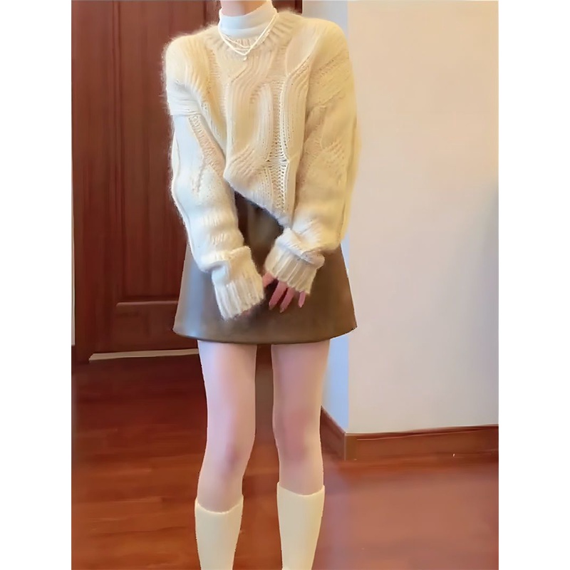 Áo Len Sáp Mềm Cao Cấp Phong Cách Pháp Thời Trang Thu Đông Cho Nữ