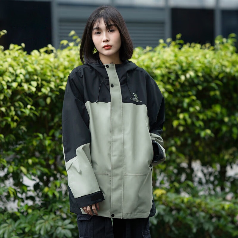 CAMEL SPORTS Áo Khoác Thể Thao Có Nón Tháo Rời Được Chống Thấm Nước Cho Nam Nữ