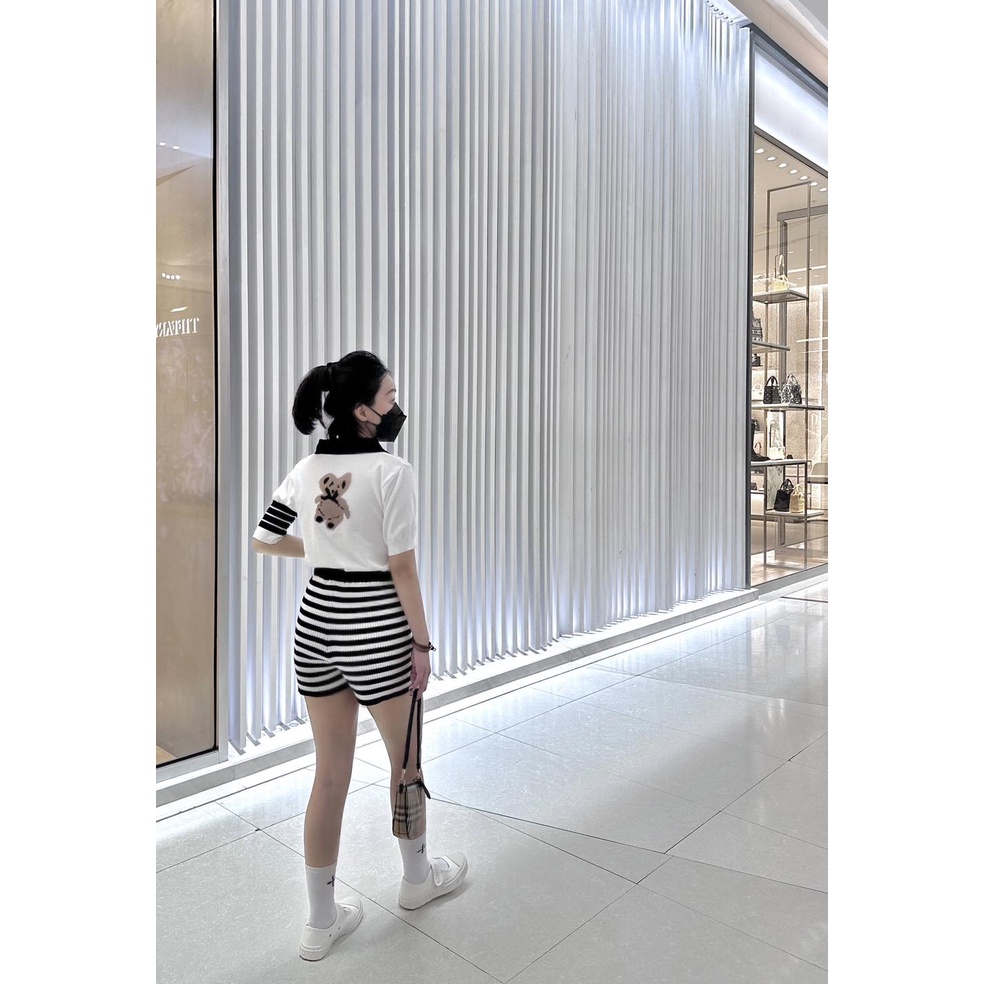 Set mon.tergi gấu short sọc louis.h