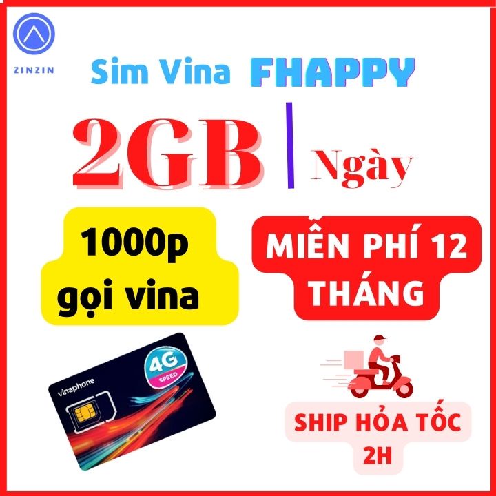 Sim 4G Vinaphone 1 Năm,Sim Mạng 1 Năm U1500/VD149/GV89/Big50y/D89Y/Fhappy/Thaga60/TD49