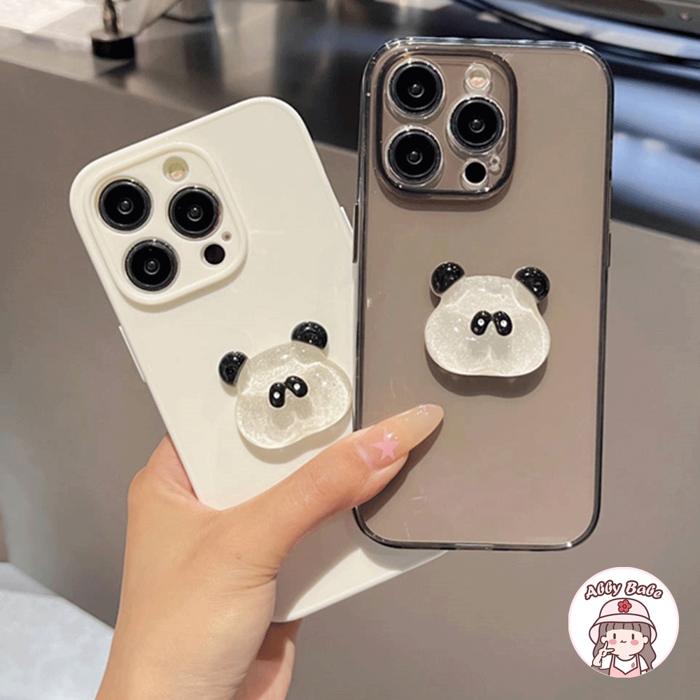 Ốp Điện Thoại tpu Mềm Chống Bụi Hình Gấu Trúc Cho iphone 15 pro 14 13 12 11 pro max x 7plus