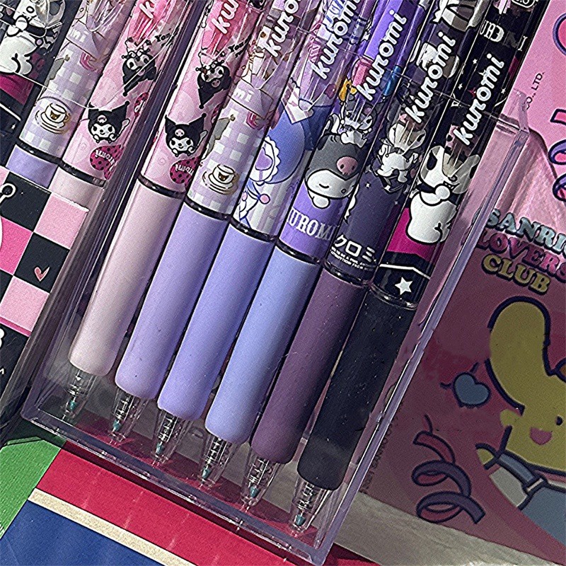 Bộ 6 Bút Mực gel Ngòi 0.5 Ký Tên Họa Tiết sanrio Dễ Thương Cho Nam Và Nữ
