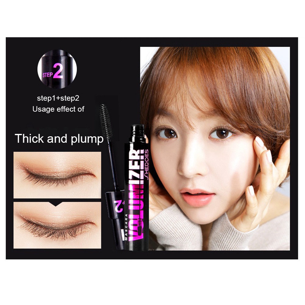 Shedoes Mascara Chống Thấm Nước Lâu Trôi 36H Uốn Mi Dài Chống Nhòe Dễ Trang Điểm Mắt, Mỹ   Dễ Thương
