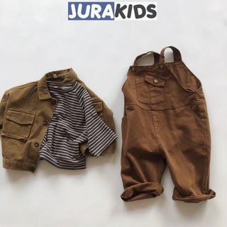 Quần Yếm Vintage Unisex, Phong Cách Cổ Điển Vải Kaki Dày Dặn Đứng form