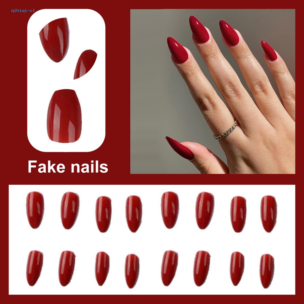 Qihiqi Móng Tay Giả Lấp Lánh Tự Nhiên Bền Và Thoải Mái