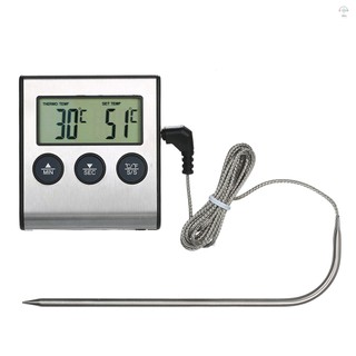 Aneng nhiệt kế 0~250 đo nhiệt độ thực phẩm tiện dụng°nhiệt kế kỹ thuật số lcd có hẹn giờ nấu ăn / nướng thịt bbq