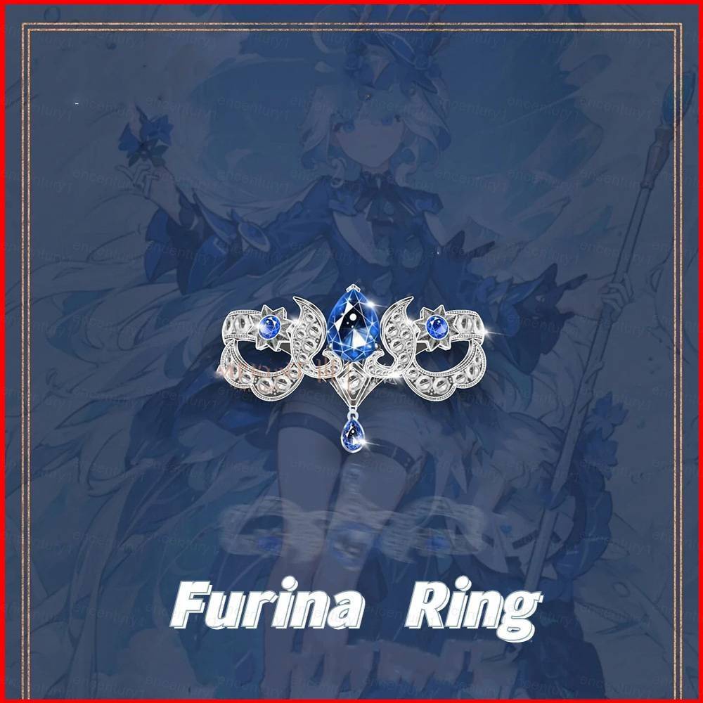 Ys Nhẫn Dạng Mở Hình anime genshin furina Có Thể Điều Chỉnh Kích Cỡ Thời Trang Làm Quà Tặng