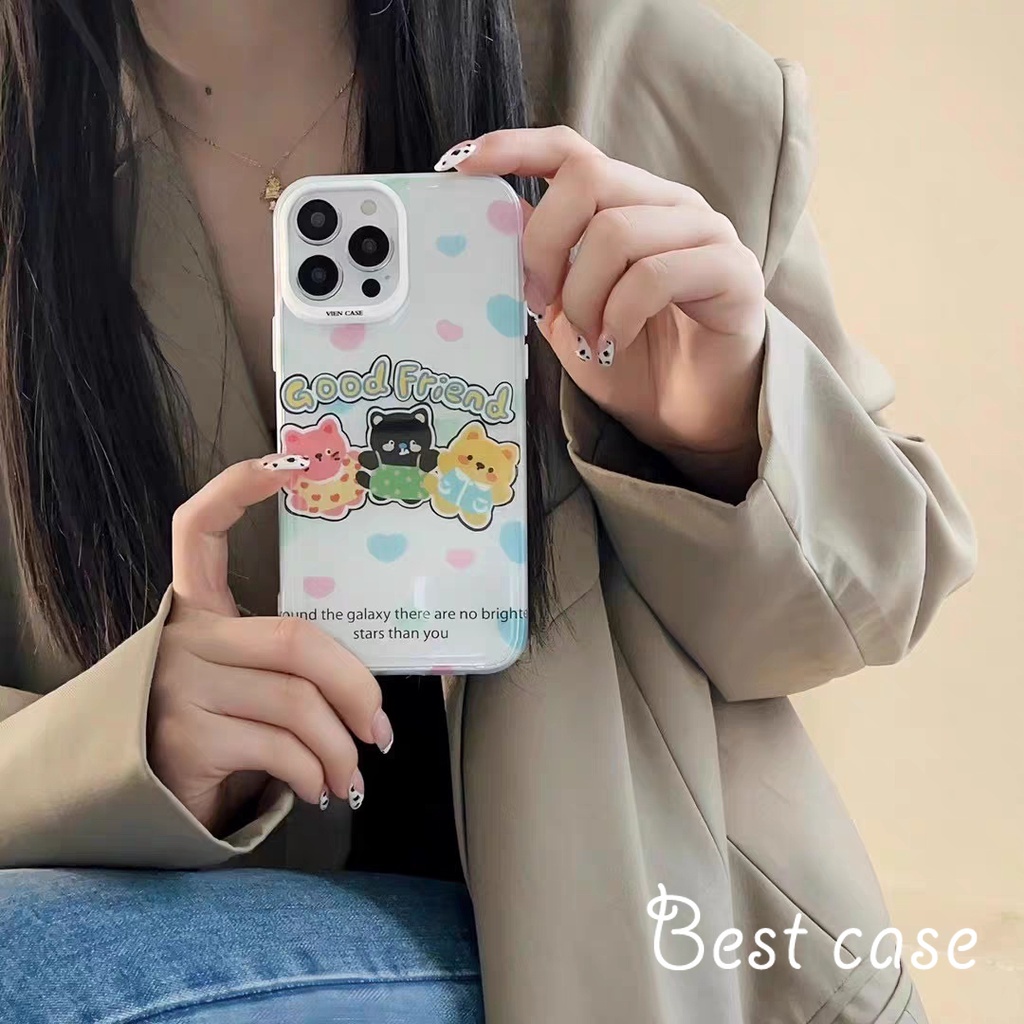 Dễ Thương Ốp Điện Thoại Hình Mèo Đáng Yêu Cho iphone 13 14 15 pro max