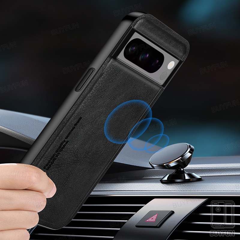 Luxury Leather Cover For Google Pixel 8A 7A 7 8 Pro pixel8 picel7 A Retro frosted magnetic Shell Lens Shockproof Phone Case