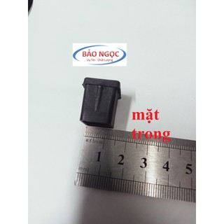 Nắp chụp đầu sắt hộp inox, bịt đầu hộp vuông 16x16 chân đế cao su