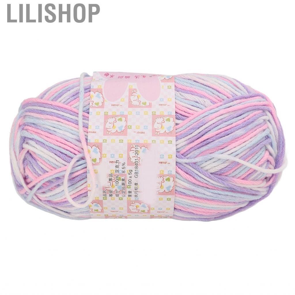 Lilishop Cotton Yarn Soft Comfortable Flower Color 6 Strands Breathability Crochet