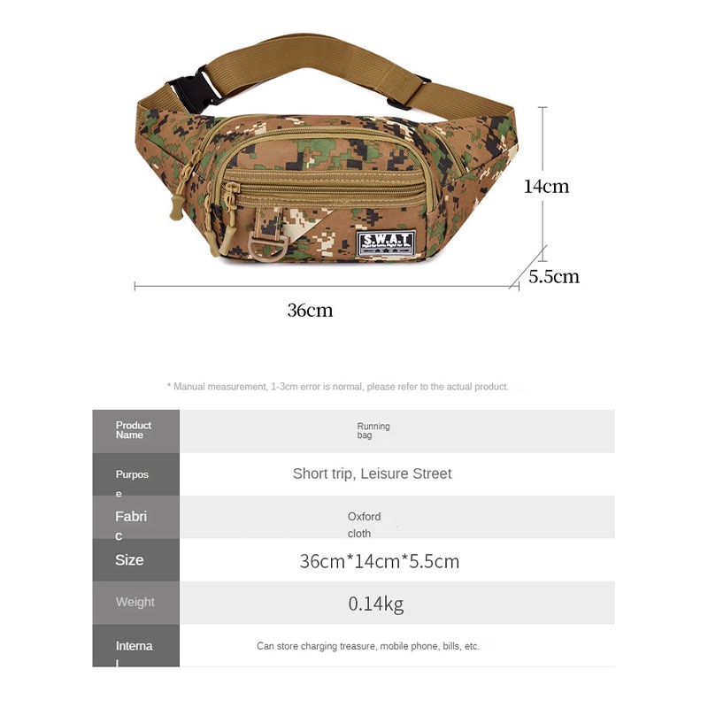 Túi Đeo Chéo Ngực Họa Tiết Rằn Ri Thời Trang Cho Nam