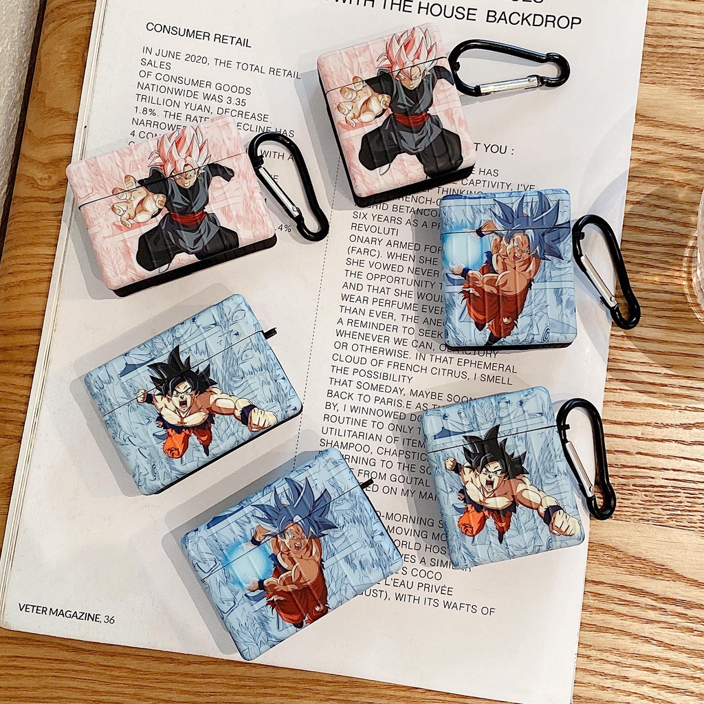 Hoạt Hình Vỏ Bảo Vệ Hộp Sạc Tai Nghe airpods pro 1 / 2 pro2 3rd Hình Vali Chống Sốc Hình son goku