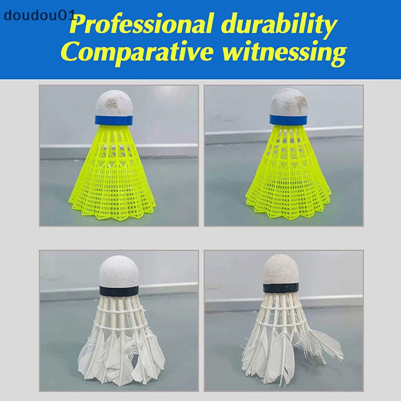 1 Quả Cầu Lông Bằng Nhựa nylon Bền Màu Vàng Trắng doudou01]