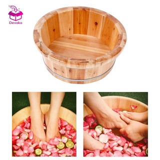 Chậu chân bằng gỗ, Bồn tắm chân thùng gỗ tuyết tùng dành cho nữ Ngâm chân Rửa Massage Spa Xông hơi Ngâm