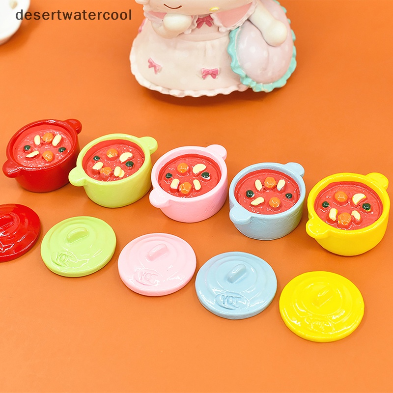 Set 2 Đồ trang trí Nồi Lẩu Mini Trang Trí Nhà Búp Bê diy