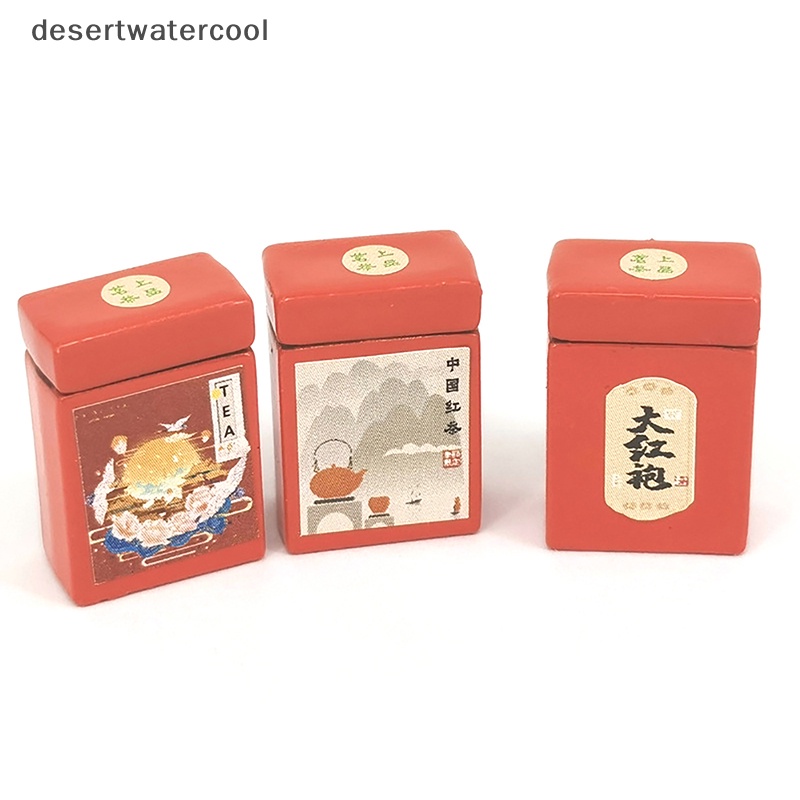 Dc Mô Hình Hộp Trà Đen Trang Trí Nhà Búp Bê Tỉ Lệ 1 / 12