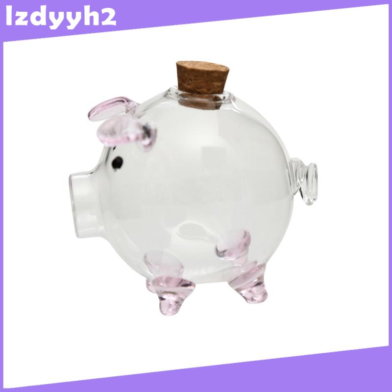 Ống Heo Tiết Kiệm Bằng Kính Thủy Tinh Để Bàn Dễ Thương Làm Quà Sinh Nhật Cho Bé Gái