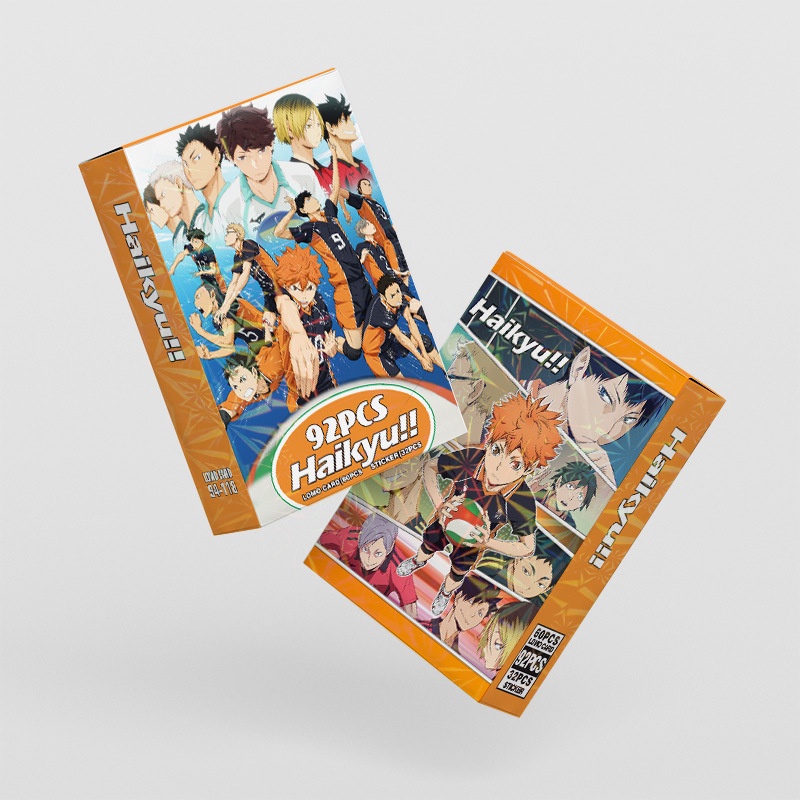 Haikyuu!! Laser Box Photocard Lomo Card Postcard Stickers thẻ 60 chiếc + nhãn dán 32 chiếc
