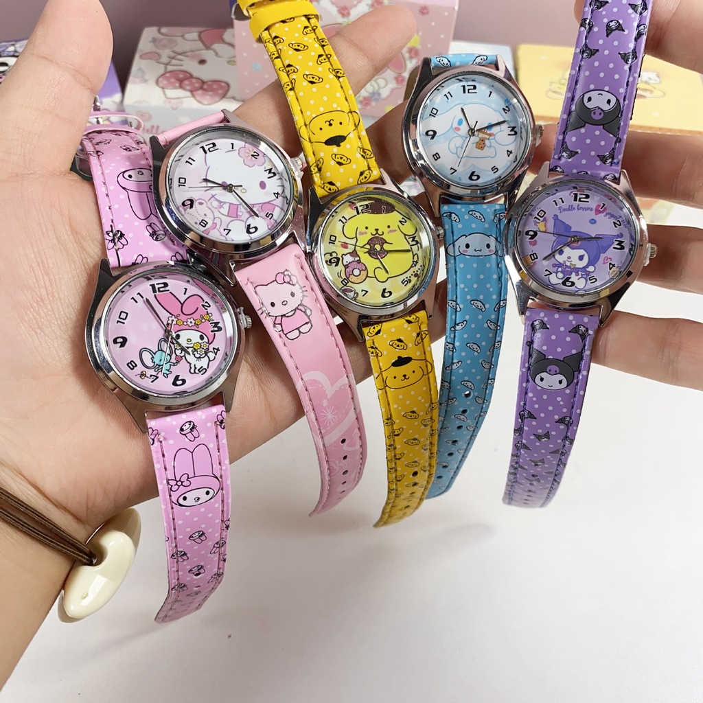 Sanrio Đồng Hồ Điện Tử Hình kuromi melody cinnamoroll Đáng Yêu Cho Bé