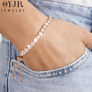 Vòng tay titan lắc tay không gỉ mạ vàng 18k đính đá pha lê cao cấp thời trang sang trọng dành cho nữ