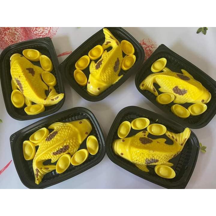 Khuôn thỏi vàng 15 thỏi. Kích thước khuôn 27x14x2cm. Khối lượng tịnh 60g .Dùng làm thạch rau câu, xôi, các món hấp