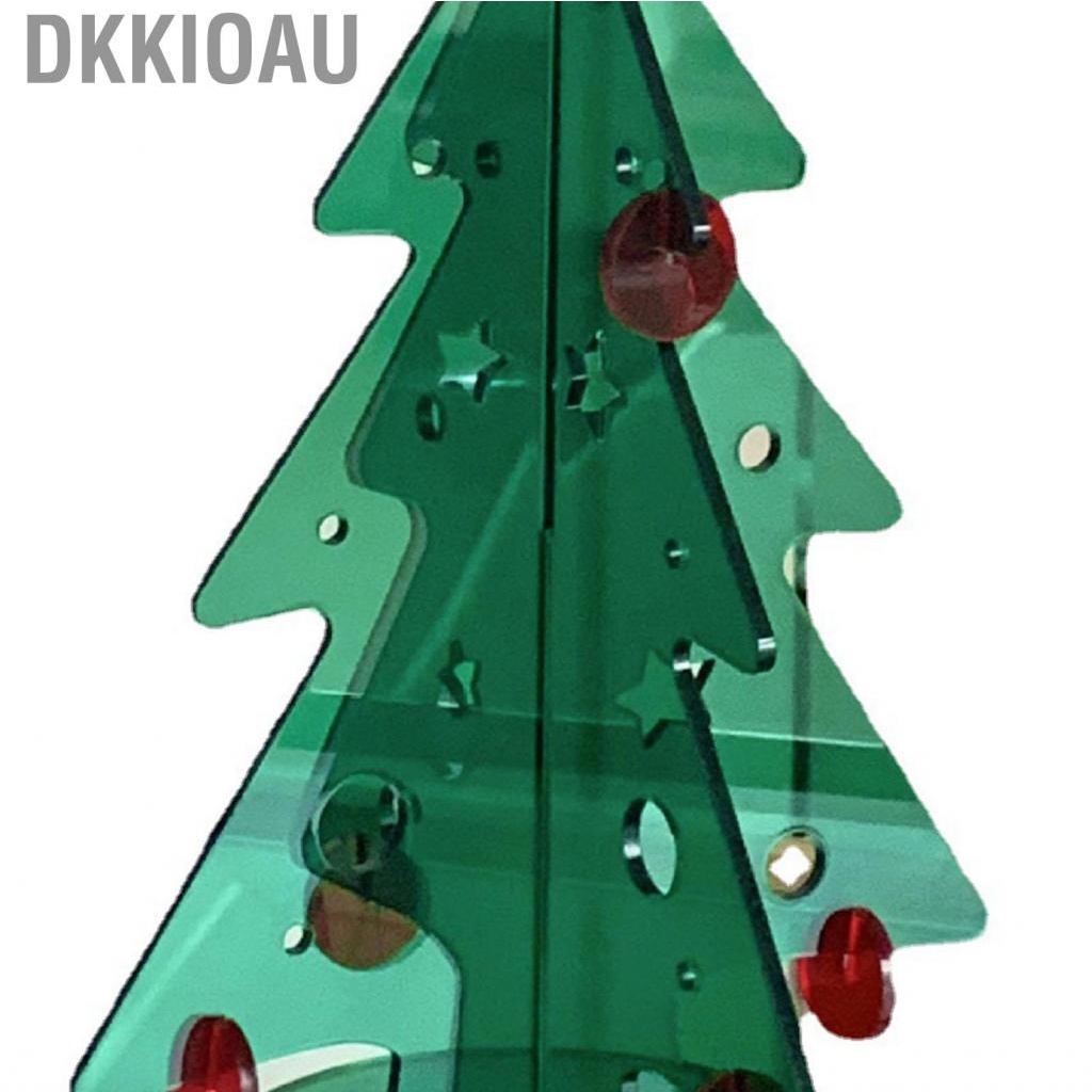 Dkkioau Acrylic Christmas Tree DIY Kit Mini Simple Installation Desktop for Gift Decoration