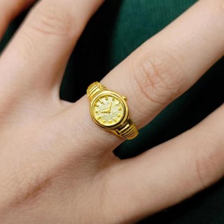 Nhẫn Đồng Hồ Mạ Vàng Cho Cặp Đôi