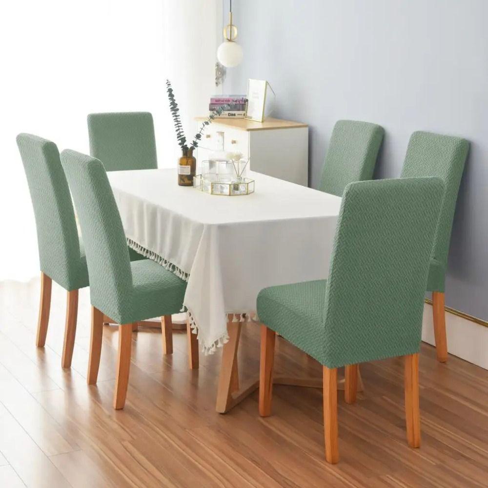 WAPKTY Vỏ Bọc Ghế Ngồi Bàn Ăn Màu Trơn Vải jacquard Co Giãn Giặt Được Thông Dụng