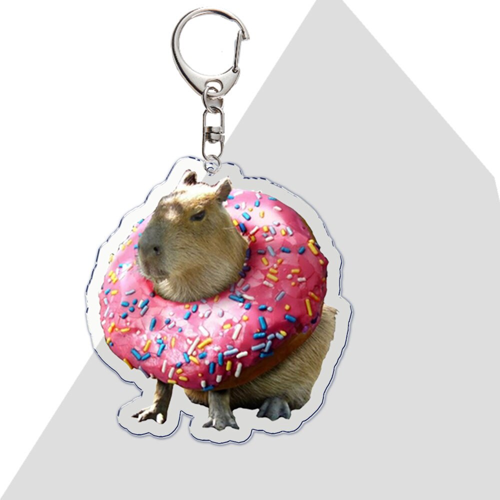 Móc khóa Cute Cartoon Animal Capybara Acrylic Hoạt Hình Động Vật Dễ Thương