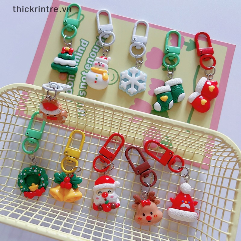 Th Móc Khóa Hình Búp Bê Hoạt Hình Người Tuyết Tuần Lộc Ông Già Noel Dễ Thương Làm Quà Tặng Giáng Sinh V