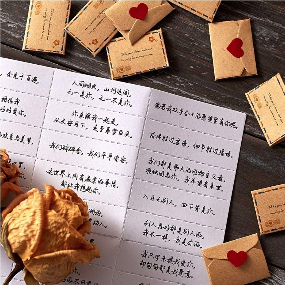 Bộ 100 Giấy Thông Điệp Tình Yêu mini Dễ Thương Tự Làm Quà Kỷ Niệm Tình Yêu / blessings / to do