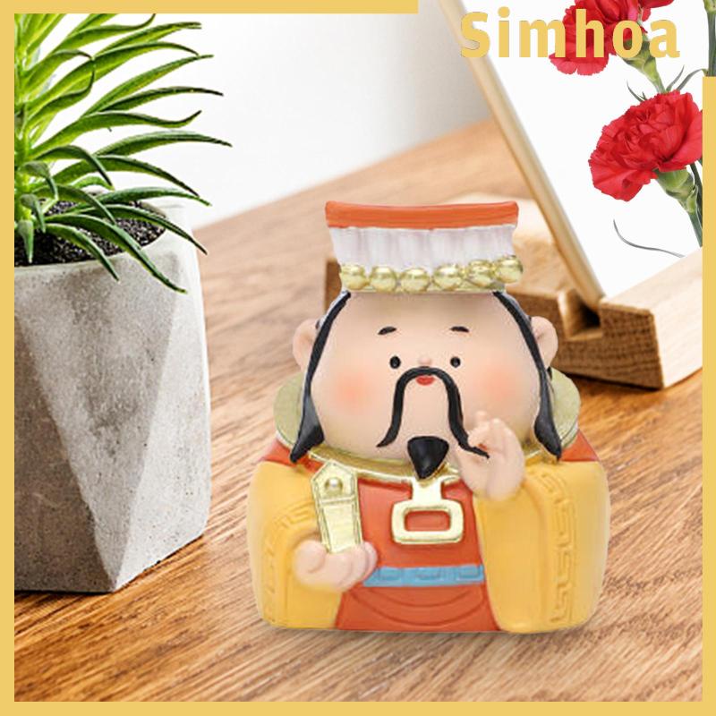 Tượng Thần Tài mini Dễ Thương Bằng Nhựa resin Để Bàn Trang Trí Nhà Cửa / Văn Phòng / Lễ Hội