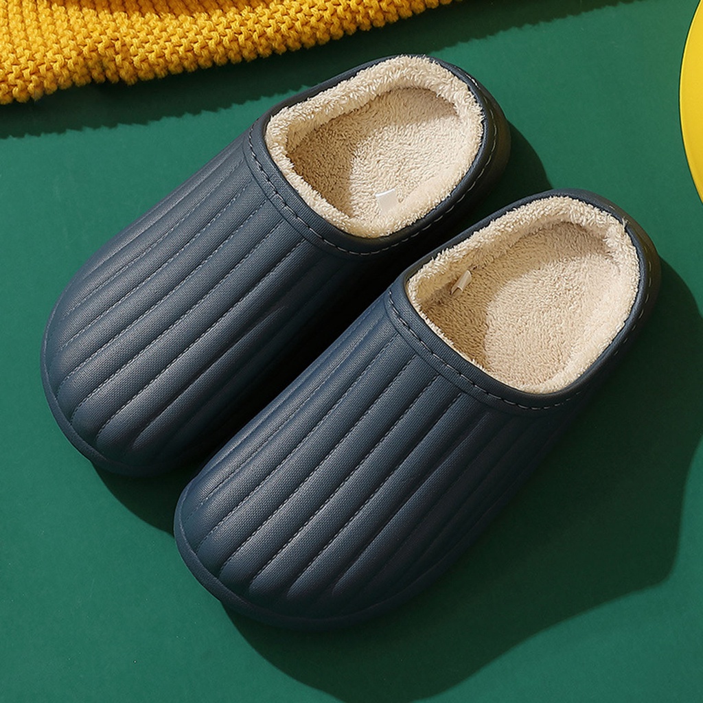 Dép Bông Đi Trong Nhà / Ngoài Trời Giữ Ấm Chống Trượt / Thấm Nước Thời Trang Thu Đông Cho Nam