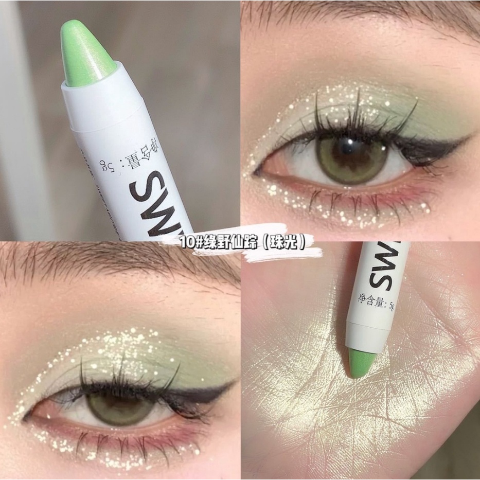 Phấn Mắt Dạng Thỏi KAPEINE Màu Trắng Ánh Ngọc Trai Lâu Trôi Không Thấm Nước