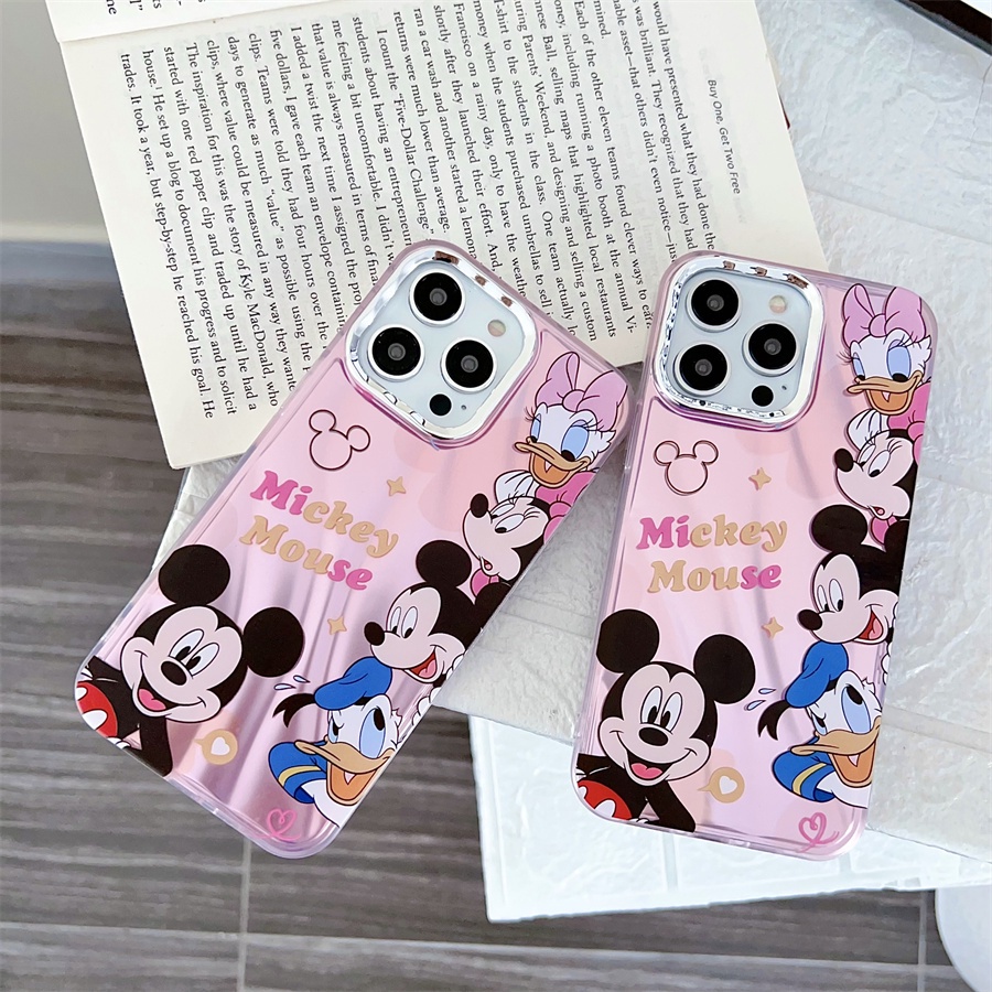 Ốp Điện Thoại Hình Chuột mickey minnie Vịt donald Cho iphone 15 pro max 14 pro max 13 pro max 12 pro max 11
