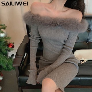 SAILIWEI Chic váy nữ Đầm Body Cho thời váy INS Cổ điển Vintage Trendy WLQ23C0130 48Z231202